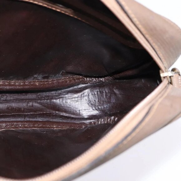 FENDI Zucchino Canvas Shoulder Bag Coated Canvas Beige Auth - Picture 13 of 16